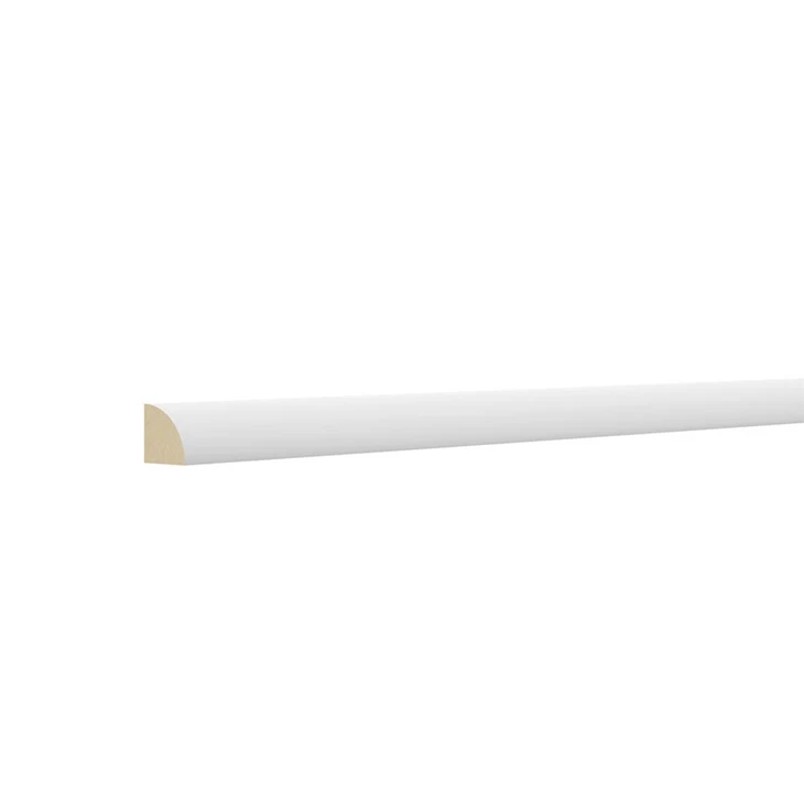 Mode witte gesso gecoate houten kleine lijstwerkschoen of kwartrond voor plint