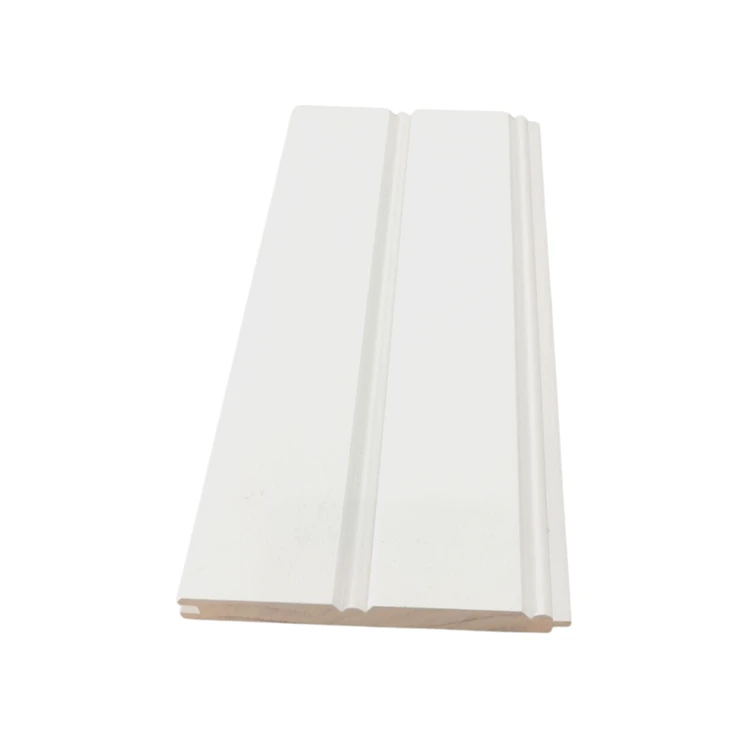 Hoogwaardig houten wandpaneel met witte primer