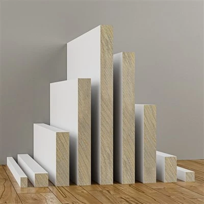 Kosteneffectief wit gecoat MDF sierlijsten plintontwerp met goede kwaliteit